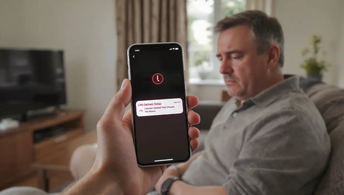 LPG Delivery Delay complaint process Hindi