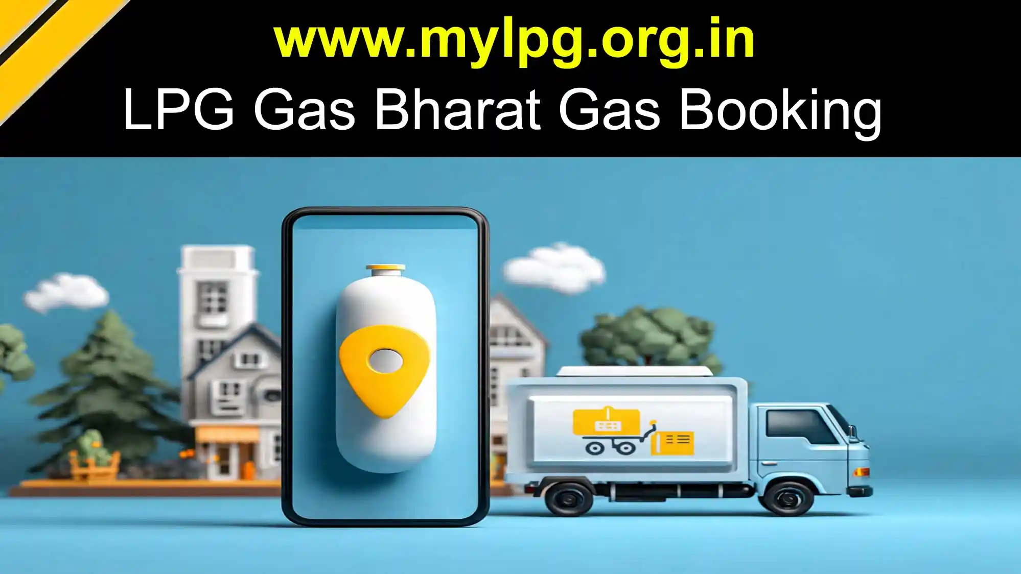 Bharat Gas Booking process shown on mobile screen