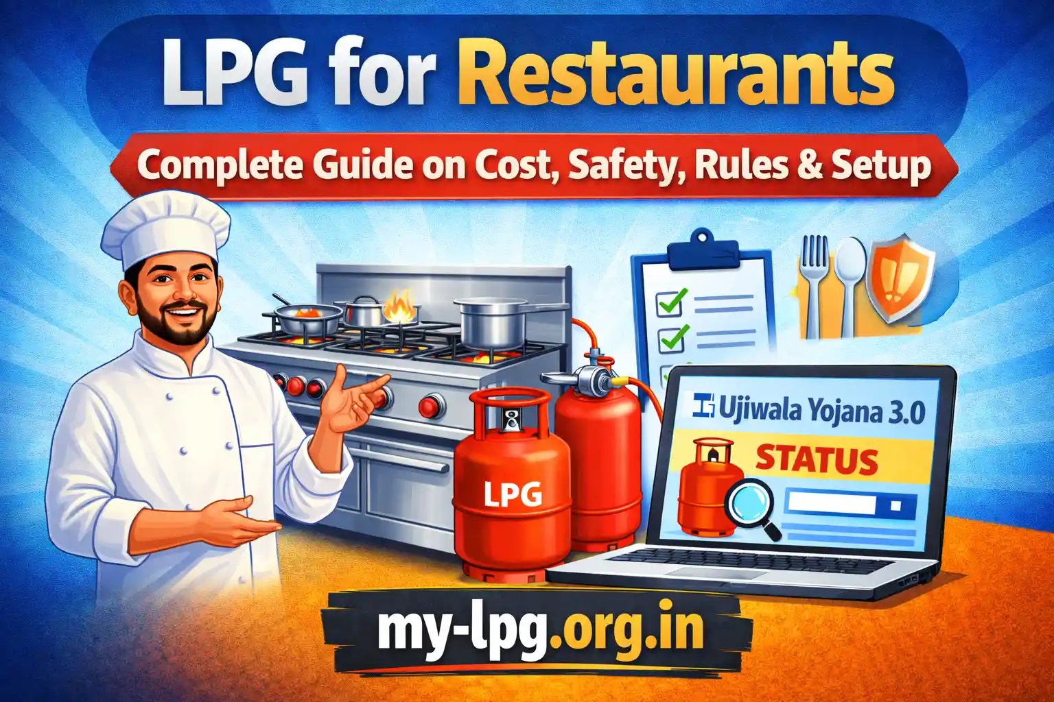 LPG for Restaurants – Complete Guide on Cost, Safety, Rules and Setup on mylpg.org.in