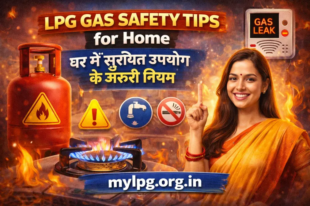 LPG Gas Safety Tips for Home – घर में सुरक्षित उपयोग के जरूरी नियम thumbnail mylpg.org.in