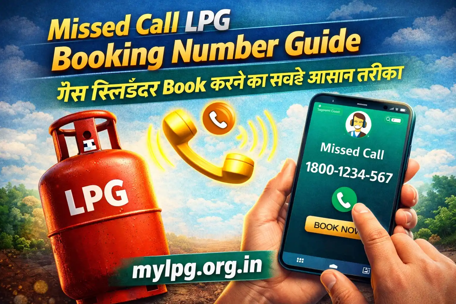 Missed call LPG booking number guide gas cylinder book karne ka sabse aasan tarika using mobile – mylpg.org.in